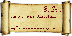 Bartánusz Szalviusz névjegykártya
